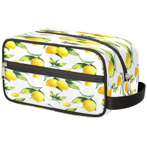 Make-up-Tasche mit Zitronenblätter-Muster, für Damen, Herren, Kinder, Mädchen, Jungen, Kulturbeutel, Kulturbeutel, Kosmetik-Organizer, Duschtasche, farbe, Einheitsgröße, Taschen-Organizer von TropicalLife