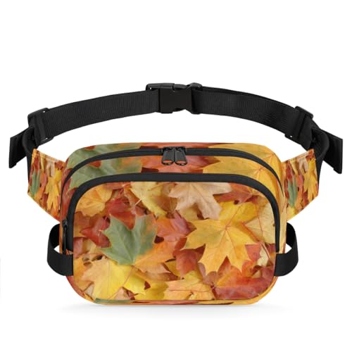 Maple Leafm Bauchtasche für Damen, Herren, Mädchen, Jungen, Kinder, Herbst-Ahornholz, Bauchtasche, Laufen, Sport, Wandern, Geldbörse, Gürteltasche, farbe, XL, Taschen-Organizer von TropicalLife