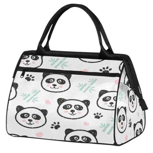 Niedliche Panda-Reisetasche für Damen und Herren, 24 l, Panda-Pfotenabdruck, Wochenendtasche, Sporttasche, Fitnessstudio, Reisen, Übernachtung, Wochenendtasche, farbe, (24L) UK, Taschen-Organizer von TropicalLife