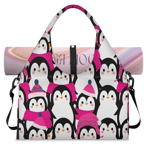 Niedliche Weihnachts-Sporttasche für Damen und Herren, Wochenendtasche mit Schuhfach, Schultertasche, Gepäcktasche für Yoga, Fitnessstudio, Reisen, farbe, L, Taschen-Organizer von TropicalLife