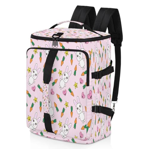 Niedlicher Kawaii Bunnie Sport Duffel Rucksack für Männer Frauen, Bunnie Wochenendtasche mit Schuhfach Tote Übernachtungstasche 47,5L für Sport Gym Reisen, farbe, 47.5L, Taschen-Organizer von TropicalLife