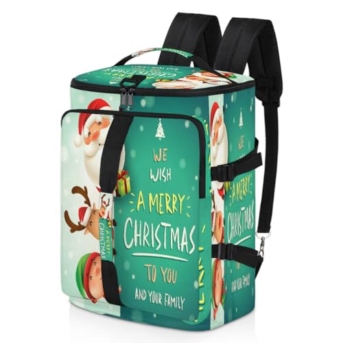 Niedlicher Weihnachts-Rucksack für Männer und Frauen, Frohe Weihnachten, Wochenendtasche mit Schuhfach, Tragetasche, Übernachtungstasche, 47,5 l, für Sport, Fitnessstudio, Reisen, farbe, 47.5L, von TropicalLife