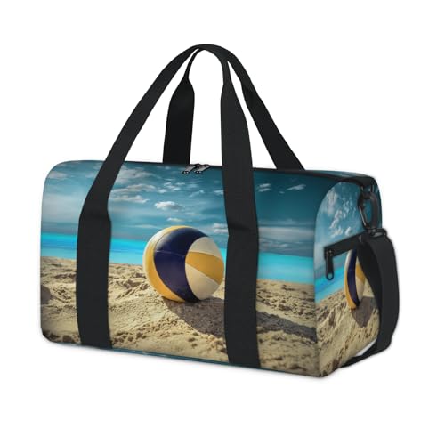 Ocean Beach Volleyball Sporttasche Volleyball Wochenende Übernachtung Tasche Tote Holdall Casual Travel Gym Seesack für Kinder, Mädchen, Jungen, Damen, Herren Ocean Beach Volleyball Sporttasche Volleyball Wochenende Übernachtung Tasche Tote Holdall Casual Travel Gym Seesack für Kinder, Mädchen, Jungen, Damen, Herren von TropicalLife