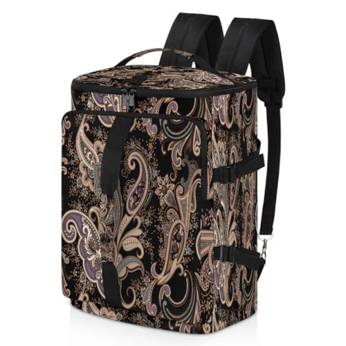 Paisleymuster Sport Duffel Rucksack für Männer Frauen, Print Paisley Wochenendtasche mit Schuhfach Tote Übernachtungstasche 47,5L für Sport Gym Reisen, farbe, 47.5L, Taschen-Organizer von TropicalLife