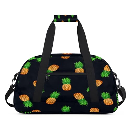 Pineapple Sports Duffel Bag for Women Men, Summer Pineapple 24L Weekend Overnight Bag Tote Holdall Travel Gym Bag for Kids Girls Boys, farbe, (24L) UK, Taschen-Organizer von TropicalLife