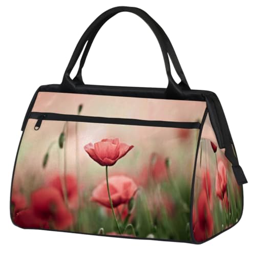 Pink Flower Travel Duffel Bag for Women Men 24L, Flower Print Weekend Bag Sports Tote Gym Travel Weekender Bag, farbe, (24L) UK, Taschen-Organizer von TropicalLife