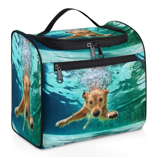 Reise-Make-up-Tasche für Welpen, Männer, Mädchen, Jungen, Hund, 11,2 l, Kulturbeutel, Kulturbeutel, Hängende Toilettenartikel, Kosmetik-Organizer, Duschtasche, farbe, 11.2L, Taschen-Organizer von TropicalLife