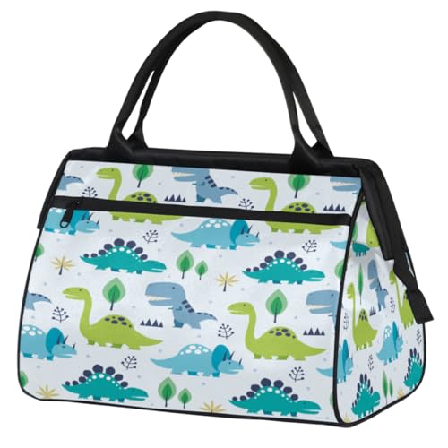 Reisetasche mit Dinosaurier-Muster für Damen und Herren, 24 l, Dinosaurier-Design, Wochenendtasche, Sporttasche, Fitnessstudio, Reisen, Übernachtung, Wochenendtasche, farbe, (24L) UK, von TropicalLife