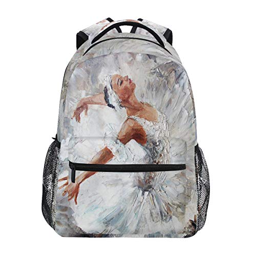 Rucksack Ölgemälde Ballett Tänzerin Reise Tagesrucksack Große Kapazität Rucksack Freizeit Schultertasche Computer Laptop Tasche für Damen Teenager Mädchen Jungen, mehrfarbig, 16 x 11.4 x 6.9 inch von TropicalLife