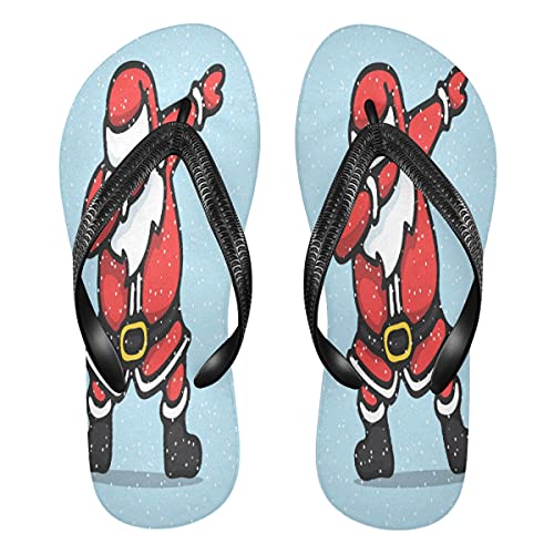 Santa Claus Schnee Weihnachten Damen Flip Flops Unisex Erwachsene Flip Flops Zehentrenner Größe XS Sommer Sandale für Herren, - mehrfarbig - Größe: 42/44 EU von TropicalLife