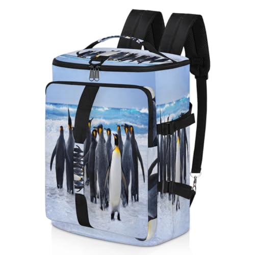 Sea Penguins Sport Duffel Rucksack für Männer Frauen, Tiere Pinguine Wochenendtasche mit Schuhfach Tote Übernachtungstasche 47,5L für Sport Gym Reisen, farbe, 47.5L, Taschen-Organizer von TropicalLife