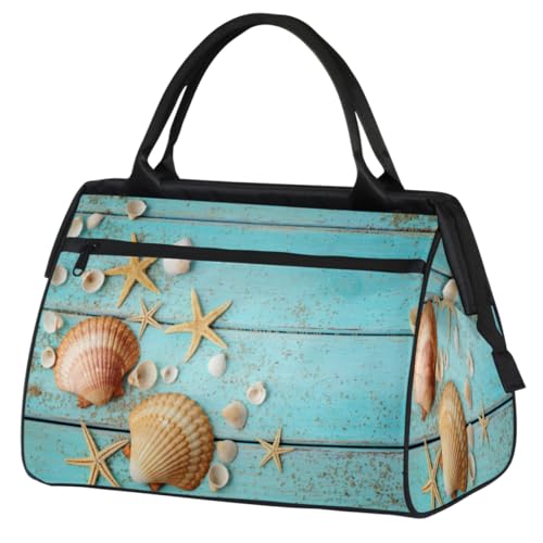 Seashells Seestern-Reisetasche für Damen und Herren, 24 l, Seestern-Wochenendtasche, Sporttasche, Fitnessstudio, Reise, Weekender Bag, farbe, (24L) UK, Taschen-Organizer von TropicalLife