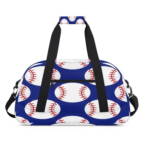 Sport-Seesack mit Baseball-Muster, für Damen und Herren, Ball, 24 l, Wochenend-Übernachtungstasche, Tragetasche, Reisetasche, Turnbeutel für Kinder, Mädchen, Jungen, farbe, (24L) UK, Taschen-Organizer von TropicalLife