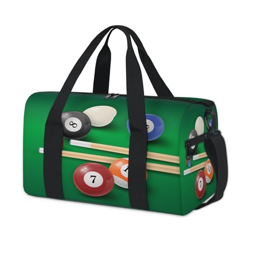 Sporttasche mit Pooltisch-Druck, für Kinder, Mädchen, Jungen, Damen, Herren von TropicalLife