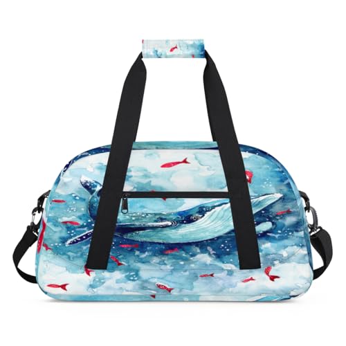 Sporttasche mit Walfisch für Damen und Herren, Herbstwal, 24 l, Wochenend-Übernachtungstasche, Tragetasche, Reisetasche, Turnbeutel für Kinder, Mädchen, Jungen, farbe, (24L) UK, Taschen-Organizer von TropicalLife