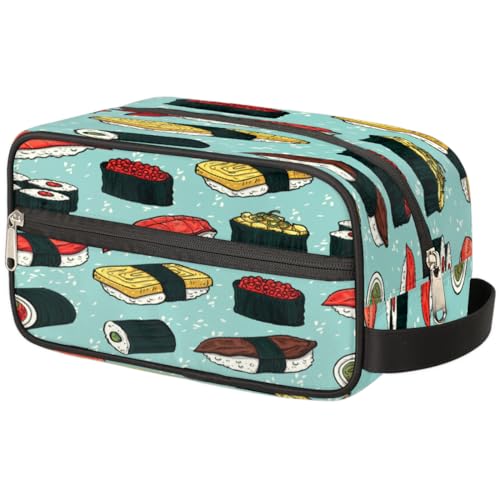 Süße Sushi-Make-up-Tasche für Damen, Herren, Kinder, Mädchen, Jungen, bunte Sushi-Waschtasche, Reise-Kulturbeutel, Toilettenartikel, Kosmetik-Organizer, Duschtasche, farbe, Einheitsgröße, von TropicalLife