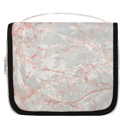 Textur Marmor Muster Reise Kulturbeutel für Frauen Männer Marmor Waschbeutel Tasche Hängende Toilettenartikel Kosmetik Make-up Organizer, farbe, 4.7 L, Taschen-Organizer von TropicalLife