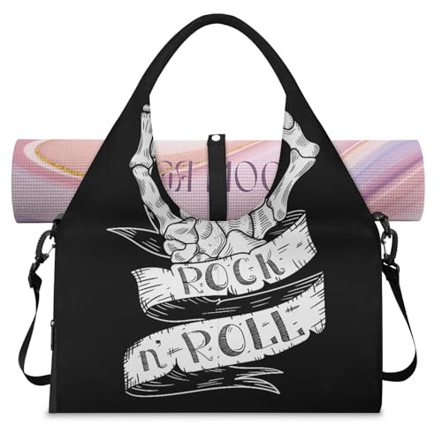 Totenkopf-Handtasche für Damen und Herren, Skelett-Totenkopf-Design, Übernachtungstasche, mit Schuhfach, Schultertasche, Gepäcktasche für Yoga, Fitnessstudio, Reisen, farbe, L, Taschen-Organizer Totenkopf-Handtasche für Damen und Herren, Skelett-Totenkopf-Design, Übernachtungstasche, mit Schuhfach, Schultertasche, Gepäcktasche für Yoga, Fitnessstudio, Reisen, farbe, L, Taschen-Organizer von TropicalLife