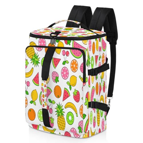 Tropical Fruits Sport Duffel Rucksack für Männer Frauen, Früchte Zitrone Wochenendtasche mit Schuhfach Tote Übernachtungstasche 47,5L für Sport Gym Reisen, farbe, 47.5L, Taschen-Organizer von TropicalLife