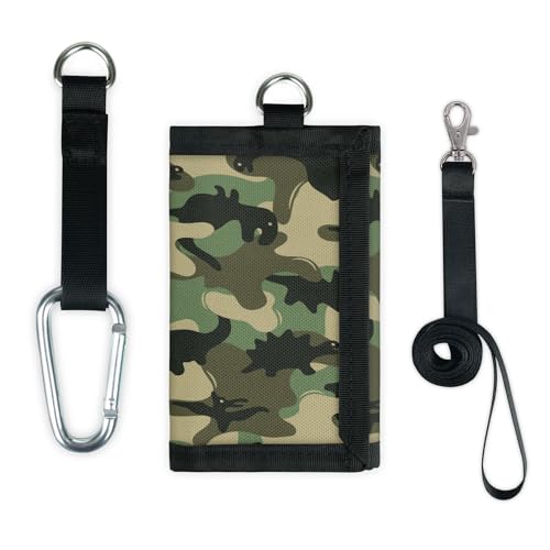 TropicalLife Abstrakte Camo Dinosaurier Geldbörse Slim Small Pocket Geld Organizer Tasche Dinosaurier Leicht Tragbar Kleingeld Geldbörse von TropicalLife