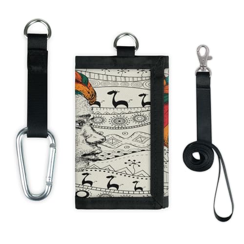 TropicalLife Afrikanische Frau Ethno Geldbörse Slim Small Pocket Geld Organizer Tasche Frau Leicht Tragbar Kleingeld Geldbörse von TropicalLife