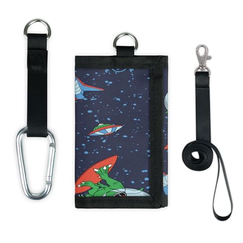 TropicalLife Astronaut Dinosaurier Geldbörse Slim Kleine Tasche Geld Organizer Tasche Dinosaurier Muster Leicht Tragbar Kleingeld Geldbörse von TropicalLife