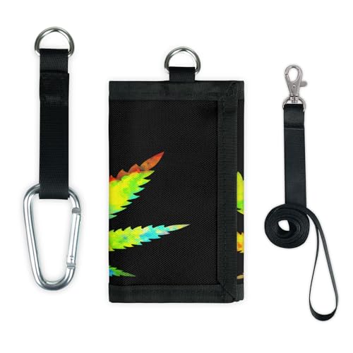 TropicalLife Bunte Geldbörse mit Blättern, schmal, klein, mit Blättern, leicht, tragbar, Kleingeldbörse von TropicalLife