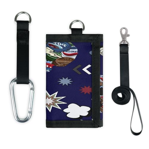 TropicalLife Bunte Kunst-Totenkopf-Geldbörse, schmal, klein, leicht, tragbar, Kleingeldbörse von TropicalLife