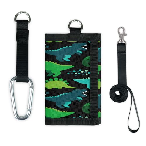 TropicalLife Caroon Dinosaurier-Geldbörse, schmal, klein, Geldbeutel, lustiger Dinosaurier, leicht, tragbar, Kleingeldbörse von TropicalLife