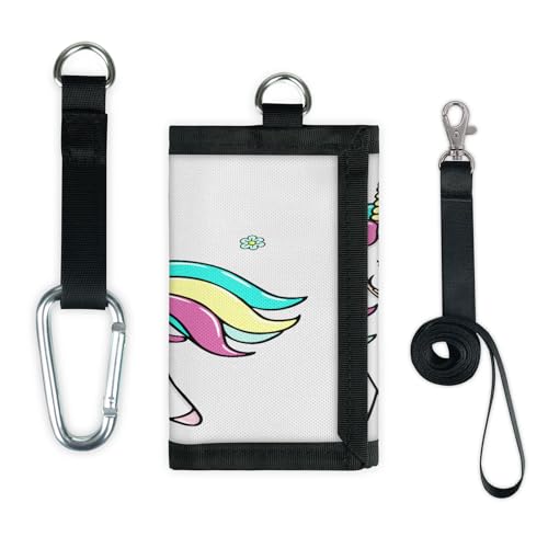 TropicalLife Cartoon Einhorn Prinzessin Geldbörse Slim Kleine Tasche Geld Organizer Tasche Einhorn Leichte Tragbare Kleingeld Geldbörse von TropicalLife