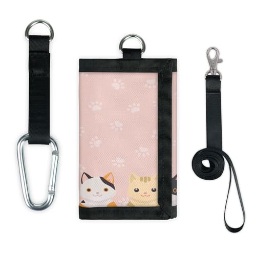 TropicalLife Cat Paws Geldbörse mit niedlichem Muster, schmal, klein, Geldbeutel, Katze, leicht, tragbar, Kleingeldbörse von TropicalLife