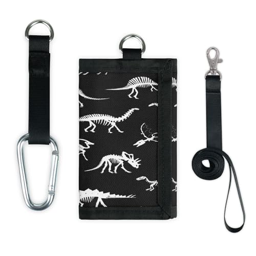 TropicalLife Dinosaurier-Geldbörse, schmal, klein, Geldbeutel, Dinosaurier-Schädel, leicht, tragbar, Kleingeldbörse von TropicalLife