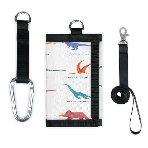 TropicalLife Dinosaurier-Geldbörse, schmal, klein, Geldbeutel, Dinosaurier-Thema, leicht, tragbar, Kleingeldbörse von TropicalLife