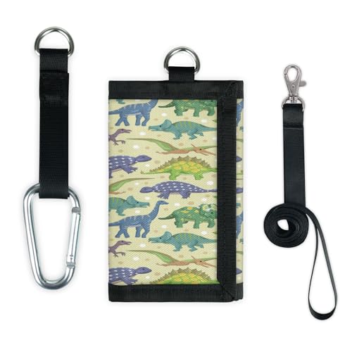 TropicalLife Dinosaurier-Geldbörse mit niedlichem Muster, schmal, klein, Geldbeutel, Dinosaurier, leicht, tragbar, Kleingeldbörse von TropicalLife