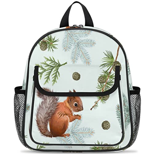 TropicalLife Eichhörnchen-Rucksack, Schultasche für Jungen, Mädchen, Kinder, niedliches Eichhörnchen, Büchertasche, wasserdichter Rucksack, lässiger Tagesrucksack, mehrfarbig von TropicalLife