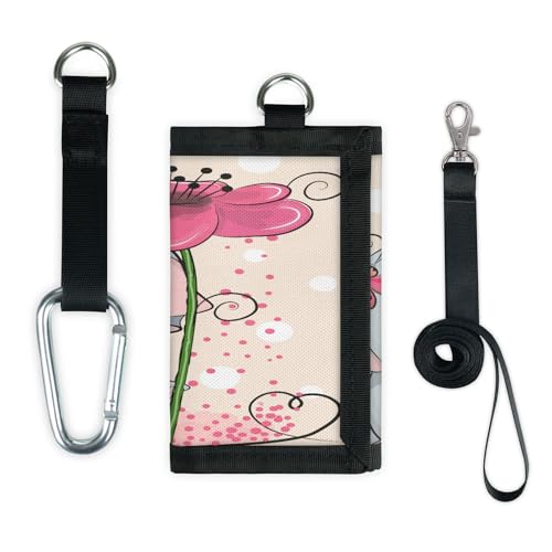 TropicalLife Elefant Blume Rosa Geldbörse Slim Kleine Tasche Geld Organizer Tasche Elefant Leicht Tragbar Kleingeld Geldbörse von TropicalLife