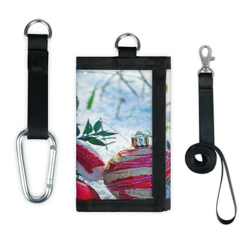 TropicalLife Frohe Weihnachten Schneemann Geldbörse Slim Kleine Tasche Geld Organizer Tasche Leicht Tragbar Kleingeld Geldbörse von TropicalLife