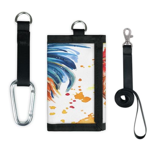 TropicalLife Geldbörse mit Hahn-Motiv, schmal, klein, leicht, tragbar, Kleingeldbörse von TropicalLife