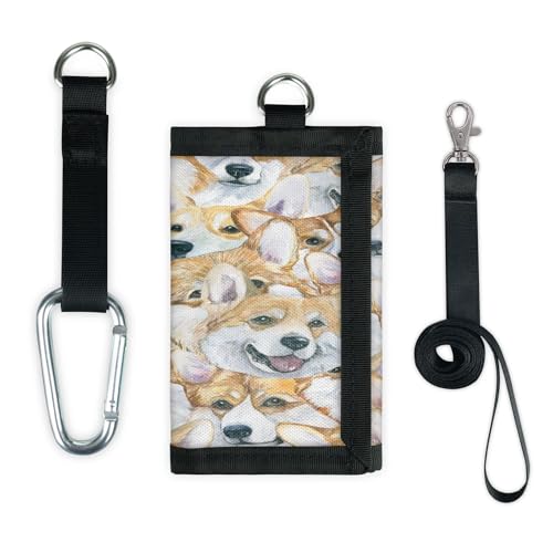 TropicalLife Geldbörse mit Hundemuster, schmal, klein, Geldbeutel, leicht, tragbar, Kleingeld von TropicalLife