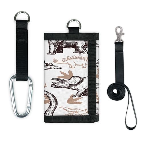 TropicalLife Geldbörse mit Tier-Dinosaurier-Motiv, schmal, klein, Geldbeutel, Dinosaurier-Druck, leicht, tragbar, Kleingeldbörse von TropicalLife