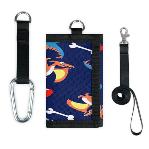 TropicalLife Geldbörse mit niedlichem Dinosaurier-Muster, schmal, klein, Geldbeutel, Dinosaurier, leicht, tragbar, Kleingeldbörse von TropicalLife