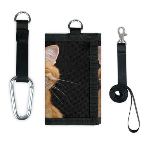 TropicalLife Happy Cat Geldbörse Slim Small Pocket Geld Organizer Tasche Lustige Katze Leicht Tragbar Kleingeld Geldbörse von TropicalLife