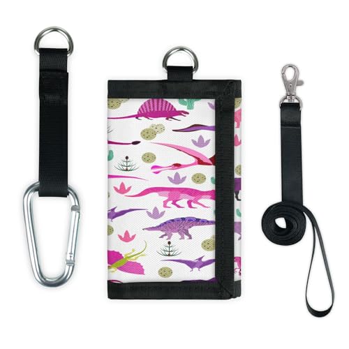 TropicalLife Kaktus bunte Dinosaurier-Geldbörse, schmal, klein, leicht, tragbar, Kleingeldbörse von TropicalLife