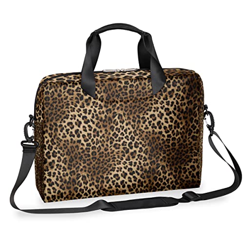 TropicalLife Leopard 13-16 Zoll Laptop Hülle Leopard Skin Pritn Laptop Tasche Schultertasche Messenger Tragetasche Handtasche, multi, Einheitsgröße von TropicalLife