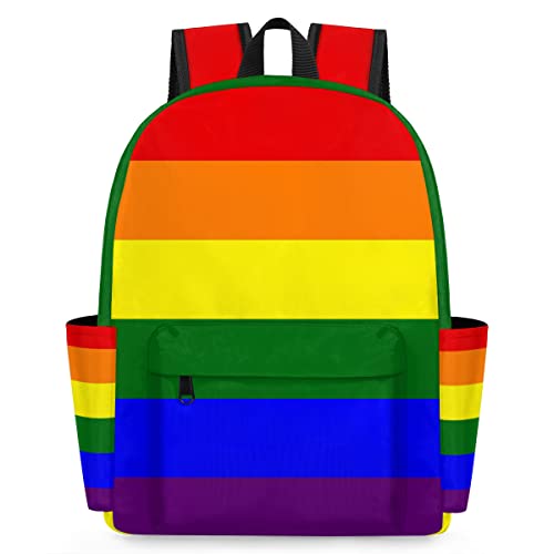 TropicalLife Lgbt Pride Regenbogen-Flagge Kinderrucksack Regenbogen Kleinkind Rucksack für Mädchen Jungen Kinder Büchertasche Schule Reisen Freizeit Tagesrucksack, multi von TropicalLife
