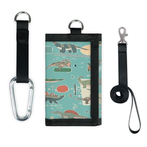 TropicalLife Lustige Dinosaurier-Geldbörse, schmal, klein, Geldbeutel, Tier-Dinosaurier, leicht, tragbar, Kleingeldbörse von TropicalLife