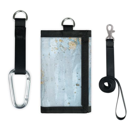 TropicalLife Marble Ripples Geldbörse Slim Small Pocket Money Organizer Bag Blue Marble Lightweight Portable Change Purse von TropicalLife