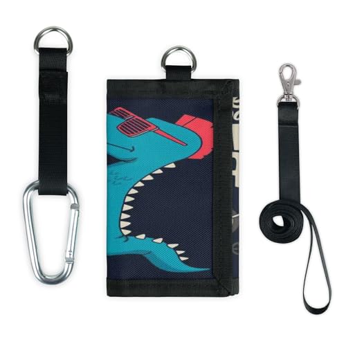 TropicalLife Niedliche Dinosaurier-Fahrrad-Geldbörse, schmal, klein, Geldbeutel, Dinosaurier, leicht, tragbar, Kleingeldbörse von TropicalLife