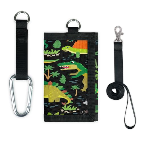 TropicalLife Niedliche Dinosaurier-Geldbörse, schmal, klein, Geldbeutel, Dinosaurier, leicht, tragbar, Kleingeldbörse von TropicalLife