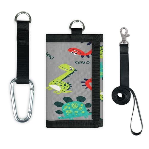 TropicalLife Niedliche Dinosaurier-Geldbörse, schmal, klein, Geldbeutel, lustig, Dino, leicht, tragbar, Kleingeldbörse von TropicalLife